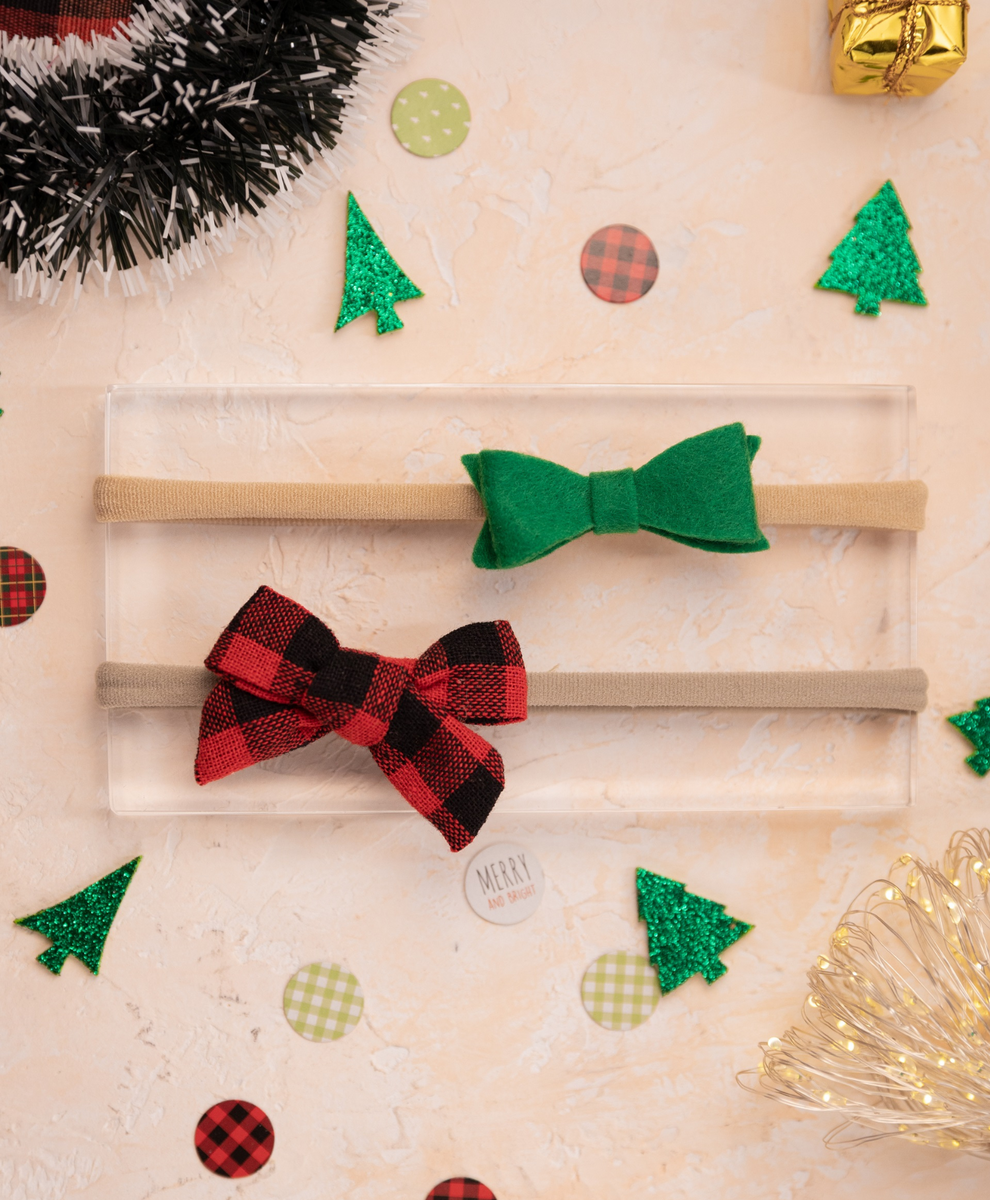 Winter Checks Knotty Ribbons