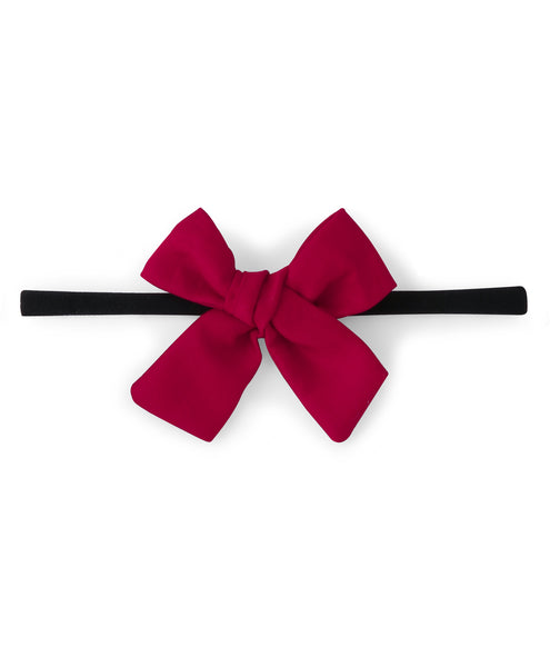 Tiny Knot Bow Headband - Red