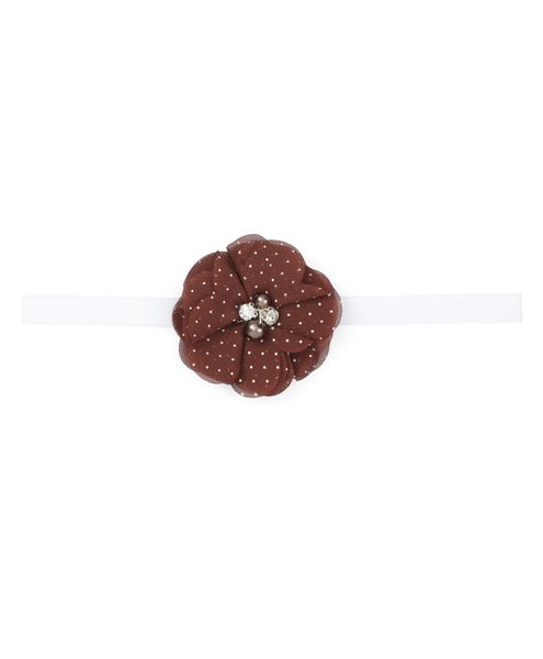 Flower Headband Set - Brown & Red
