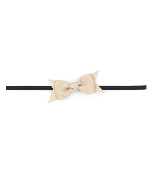 Mini Knot Bow Headband Set - Light Pink, Purple & Beige