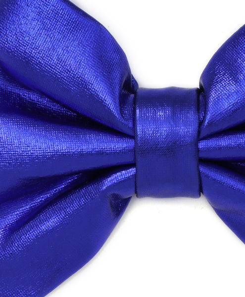 Big Leather Bow Headband - Purple