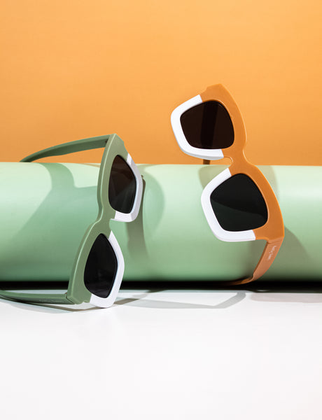 Kids Dual Color Sunglasses - Rust Orange