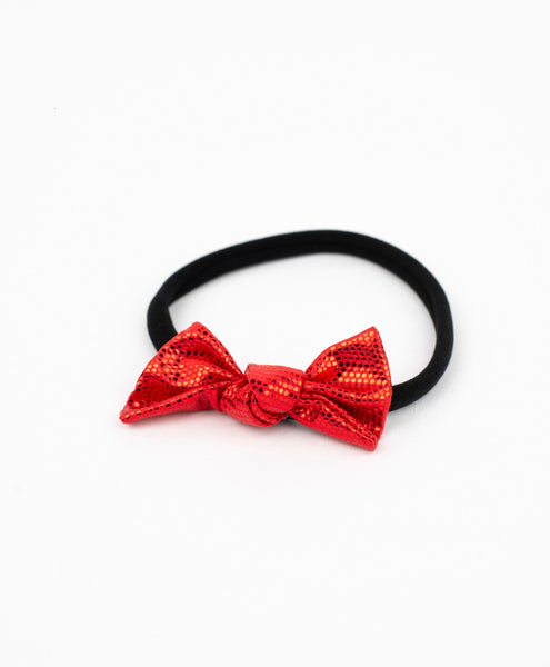 Knot Bow Headband Set - Red & Green