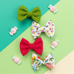 Kids Alligator Hair Clips- Green, Dark Pink & Floral