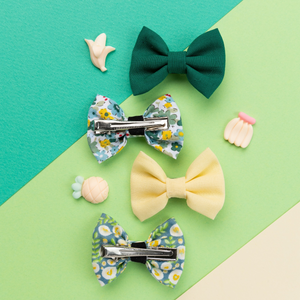 Alligator Hair Clips- Green, Light Yellow & Floral