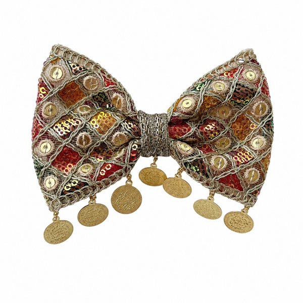 Royal Coin Charm Bow Alligator Clip – Multicolor
