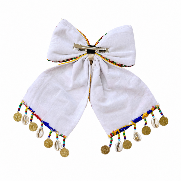 Navratri Rangoli Bow Alligator Clip – Multicolor