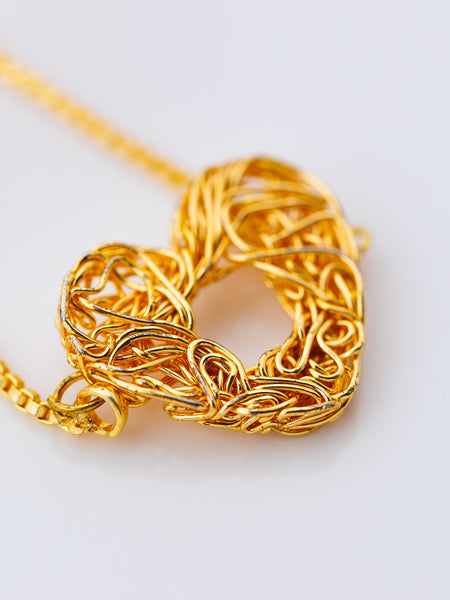 Eternal Heart Adjustable Chain Bracelet- Gold
