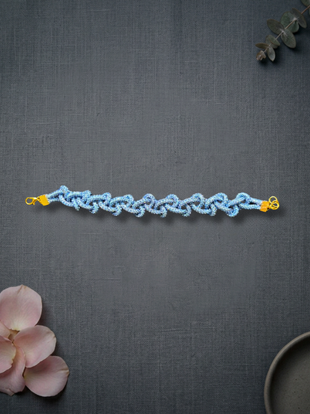 Princess Stone Twisted Bracelet- Blue
