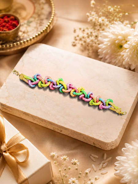 Princess Stone Twisted Bracelet- Multicolor