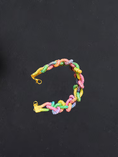 Princess Stone Twisted Bracelet- Multicolor