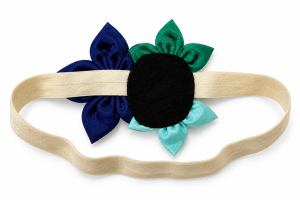 Ocean Bloom Floral Headband- Blue