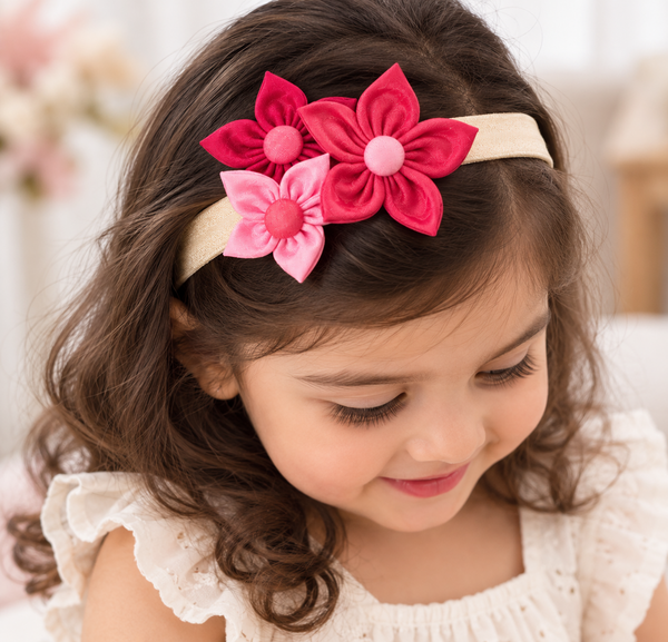 Blush Bloom Floral Headband- Pink