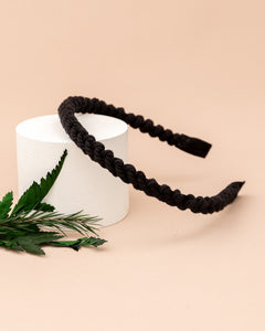 Handmade Macramé Headband- Black