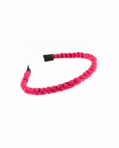 Handmade Macramé Headband- Dark Pink