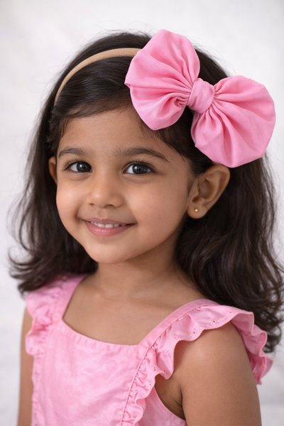 Fluffy Baby Headband- Pink