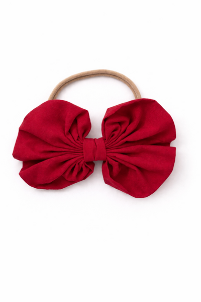 Fluffy Baby Headband- Red