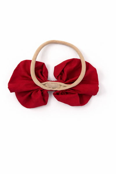 Fluffy Baby Headband- Red