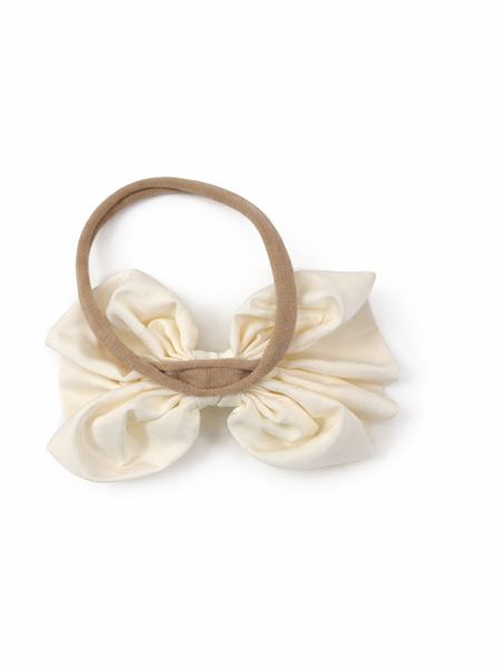 Fluffy Baby Headband- White