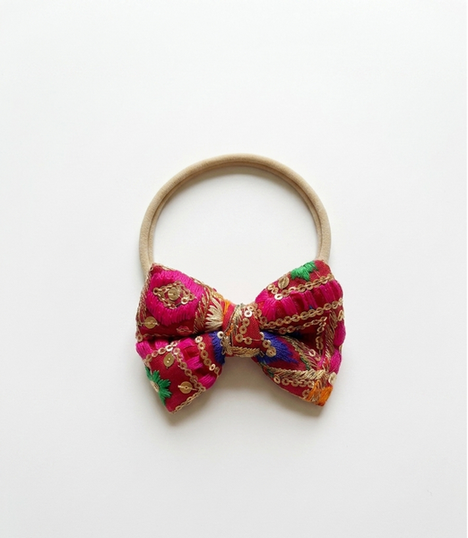 Festive Embellished Colorful Headband- Multicolor
