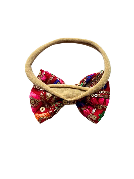 Festive Embellished Colorful Headband- Multicolor