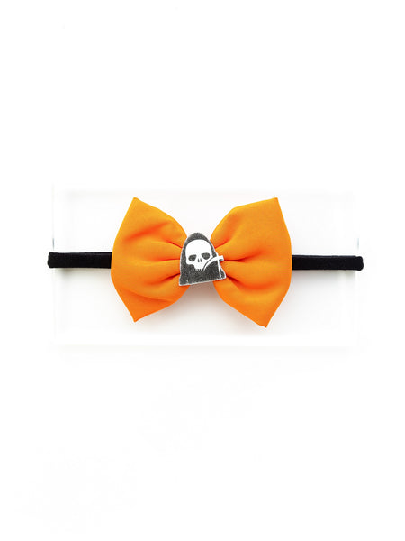 Halloween Theme Bow Applique Detailed Headband - Orange
