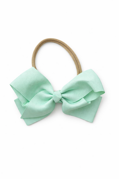 Chic Ribbon Bow Headband- Mint Green