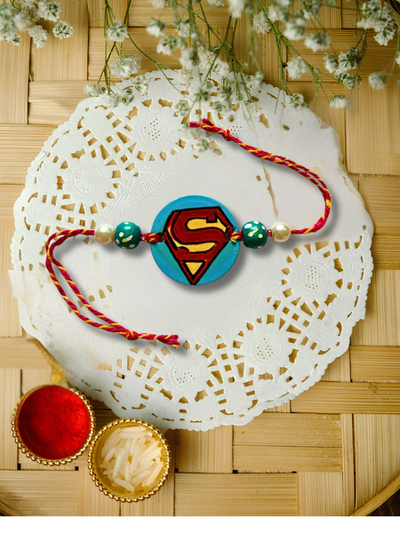 Kids Superman Rakhi- Blue