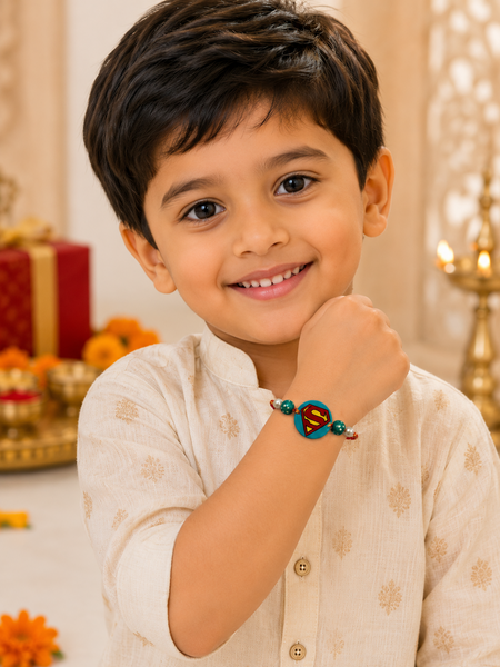 Kids Superman Rakhi- Blue