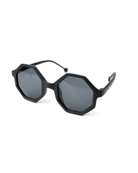 Hexagon Sunglasses for Kids- Black