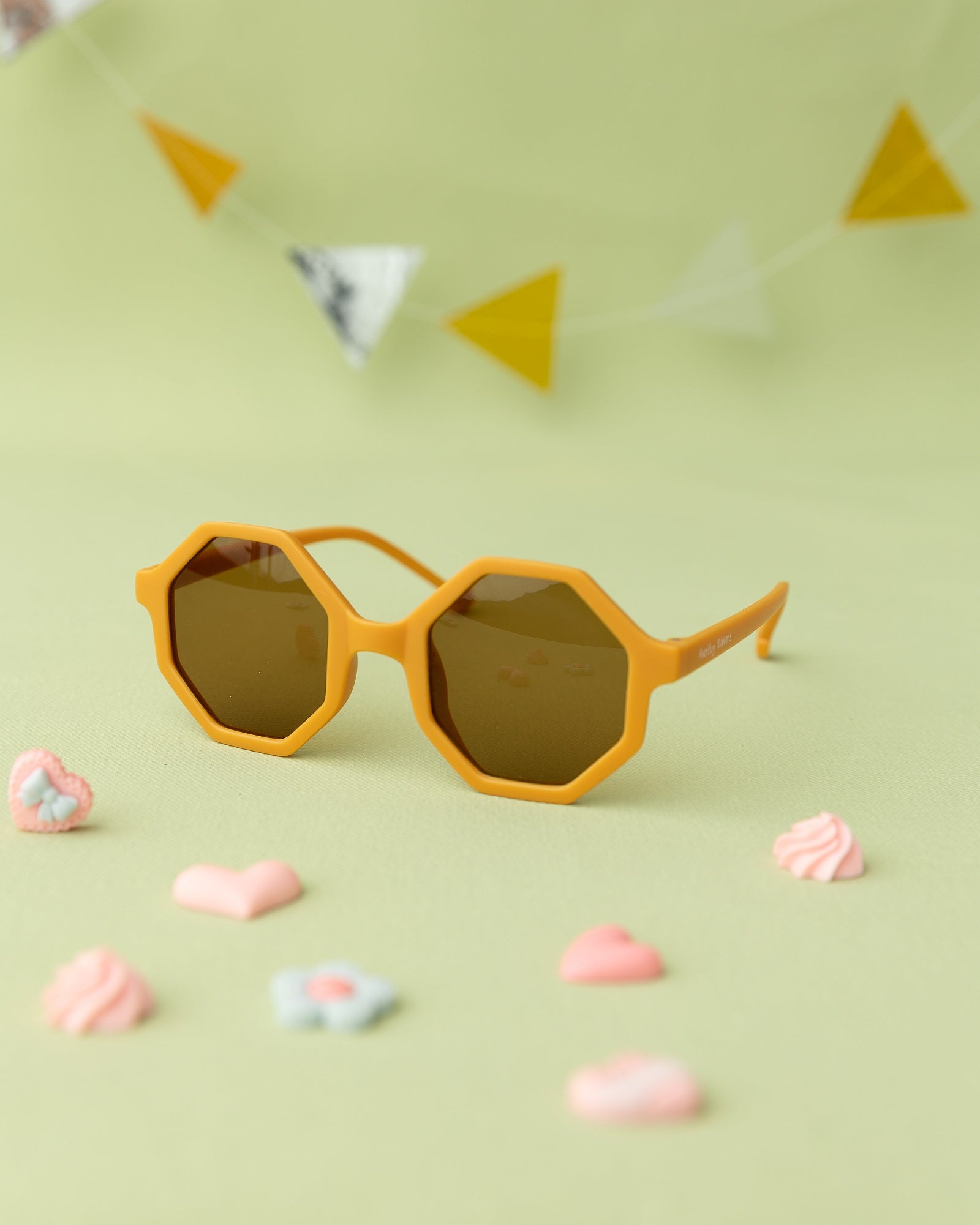 Hexagon Sunglasses for Kids- Yellow