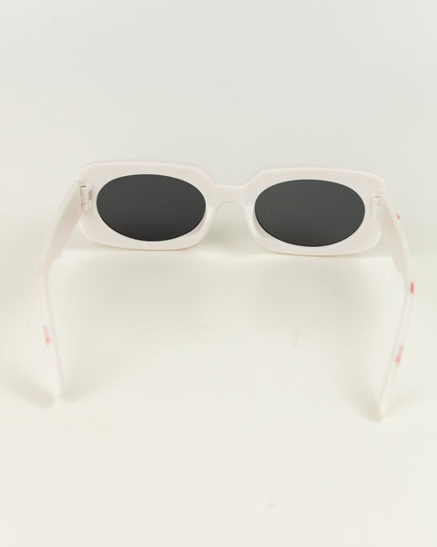 Kids Heart Printed Sunglasses - White