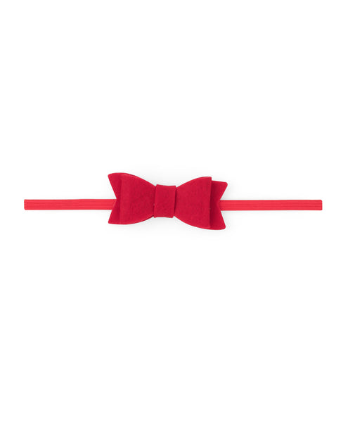Rose & Bow Headband Set  - Red, Dark Blue & Off-White