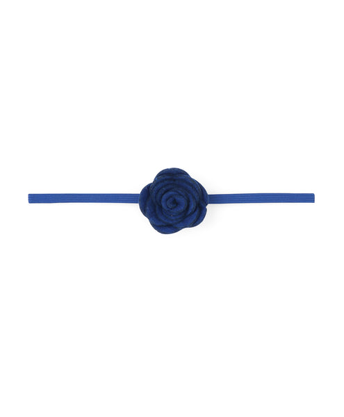 Rose & Bow Headband Set  - Red, Dark Blue & Off-White