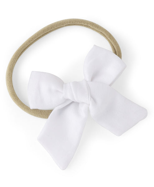 Tiny Knot Bow Headband - White