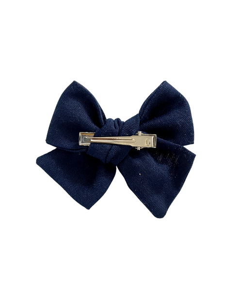 Heart Applique Knot Bow Alligator Clip (Pick Your Color)