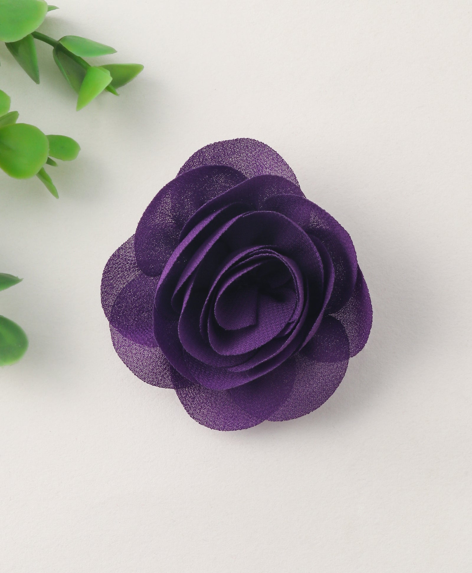 Delicate Rose Alligator Clip - Purple