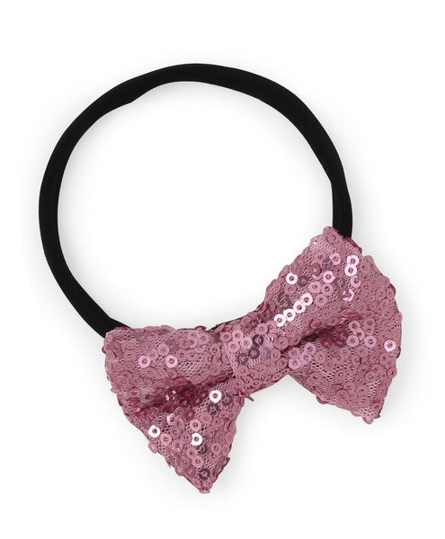 Sequin Party Bow Headband Set - Pink & Multi-Colored