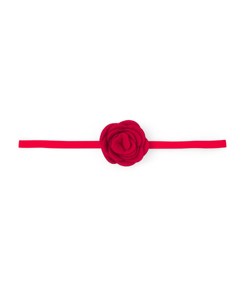 Rose & Bow Headband Set  - Black Red & Gray