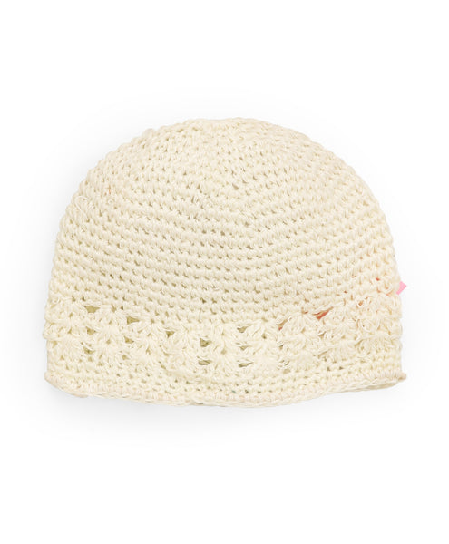 Handmade Crochet Cap - Off-White