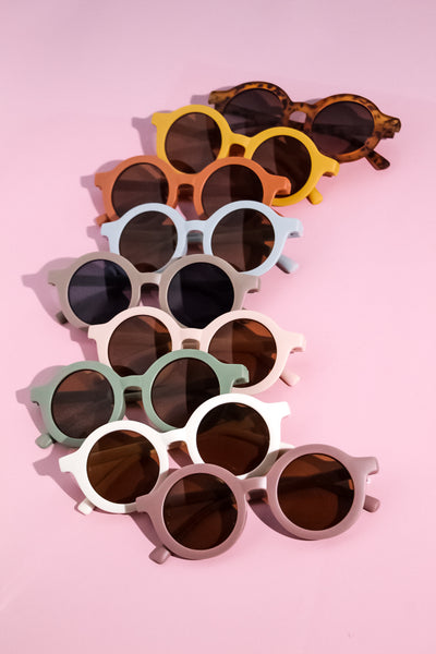 Kids Round Sunglasses - Brown