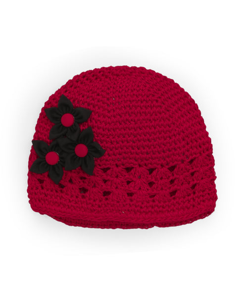 Handmade Crochet Cap - Red