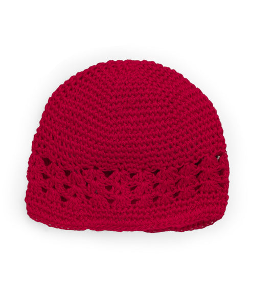 Handmade Crochet Cap - Red