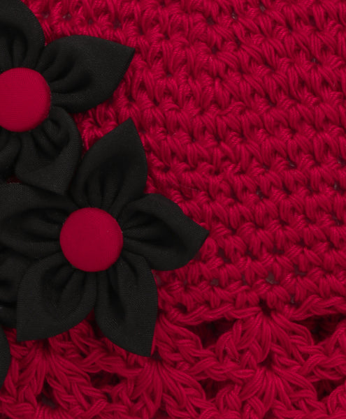 Handmade Crochet Cap - Red