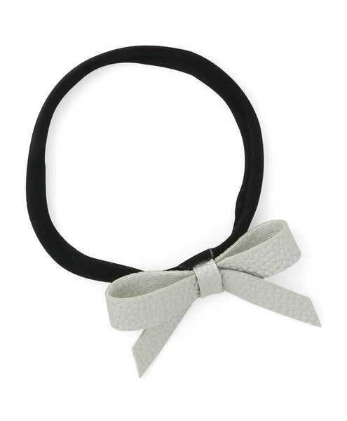 Leather Bow & Knot Headband Set - Silver & Pink