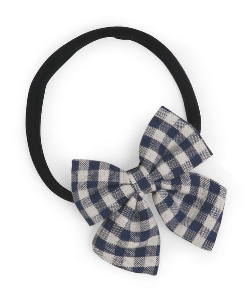 Petite Checkered Headband Set - Silver