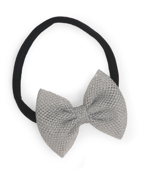 Petite Checkered Headband Set - Silver