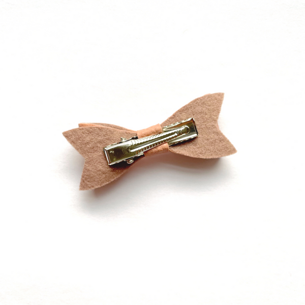 Petite Leather Mini Bow Hair Clip (Pick your color)