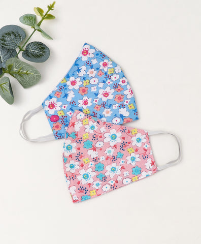 Kids/Adults Face Mask Set- Floral