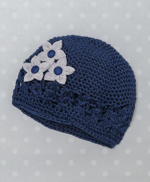 Handmade Crochet Cap - Dark Blue